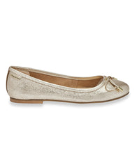 Fanfan Ballerina Flats - Gold Craquele