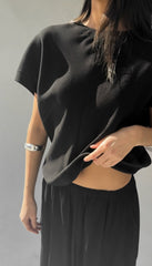 CRINKLED RAYON TOP