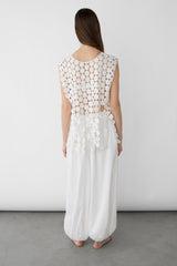 HONEY COMB CUTOUT WOVEN TOP