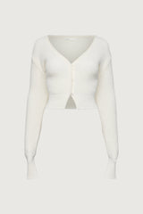 CROPPED LIGHTWEIGHT BUTTON FRONT CARDIGAN