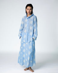 Lou Skirt - Light Blue Embroidery