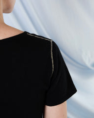 Marcelle T-Shirt (V-Neck) - Pitch Black