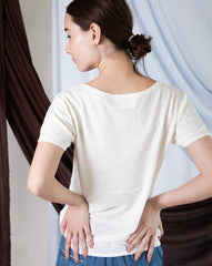 Marcelle T-Shirt (V-Neck) - White