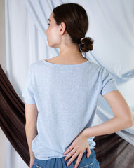 Marcelle T-Shirt (V-Neck) - Clear Sky