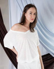 John T-Shirt (V Neck) - White