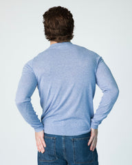 Polo Men Michel Long Sleeve - Gingham Blue