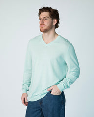 Marco Long T-Shirt (V-Neck) - Chalk Blue