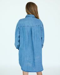 Girl Jules Dress Shirt - Medium Blue Chambray