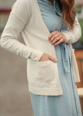 Essential Cream Short and Soft Cardigan