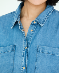 Jim Long Dress Shirt - Medium Blue Chambray