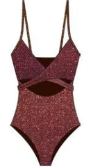 1 Piece Tim Beach - Toffee Lurex