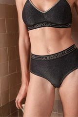 Georgia Brassiere Large Elastic - Black Lurex
