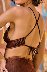 Top Ambre - Toffee Lurex