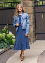 Amy Puff Sleeve Midi Dress - FINAL SALE