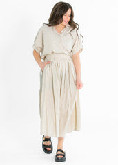 Black Striped Button-Up Top - FINAL SALE