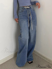 Buttoned Tied Graceful Denim Boyfriend Jeans