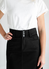 Camellia A-Line Cotton Twill Maxi Skirt - FINAL SALE