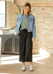 Cotton Modal Slub Rolled Sleeve Tee - FINAL SALE