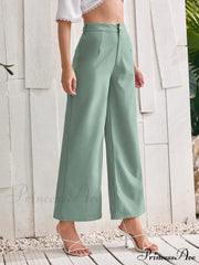 High Waist Wide Leg Trousers
