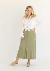 Essential Ribbed Midi Skirt - FINAL SALE