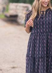 Floral Double Sleeve Midi Dress - FINAL SALE