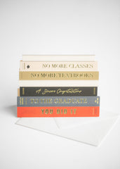 Graduation Books Die-cut Greeting Card - FINAL SALE