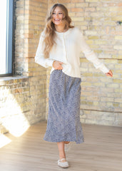 June Floral Print Maxi Skirt