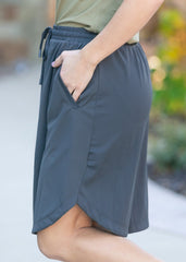 Kenedi Charcoal Athletic Sport Skirt