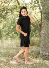Knit Short Sleeve A-line Dress - FINAL SALE