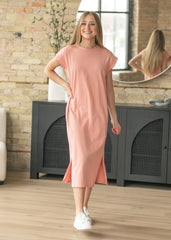 Cap Sleeve T-shirt Midi Dress