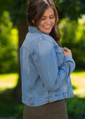 Shea Medium Wash Lightweight Denim Jacket