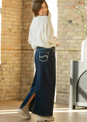 Stella Dark Wash Maxi Denim Skirt - FINAL SALE