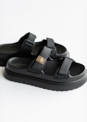 Steve Madden® Bigschmona Jelly Black Platform Slide Sandal - FINAL SALE