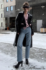 Vintage High-Rise Straight-Leg Pencil Fit Jeans