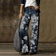 Vintage Style Loose Wide Leg Streetwear Denim Jean
