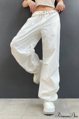 Wide Leg Woven Multi Pocket Cargo Pants