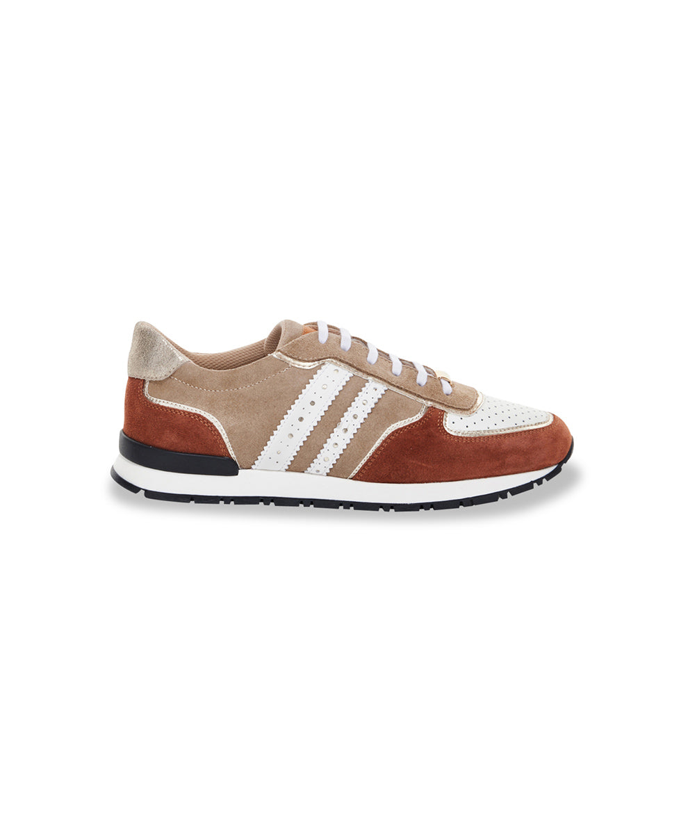 Soon Lace-Up Sneakers - Beige Multi