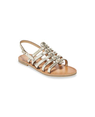 Hikano Sandals - Gold Craquele