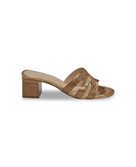 Livia Heeled Mules - Bronze