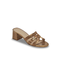 Livia Heeled Mules - Bronze