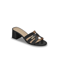 Livia Heeled Mules - Black