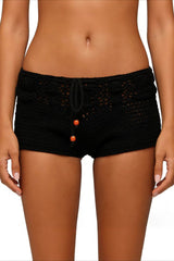 Knit Hollow Drawstring Beach Shorts