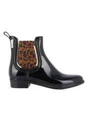 Rainboots - Black/Leopard