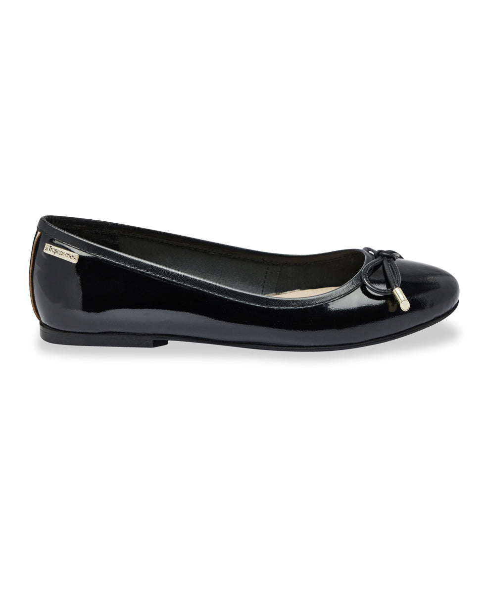 Fanfan Ballerina Flats - Black Patent