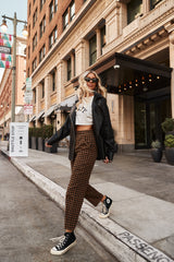 Bishop Tan Checkered Trousers