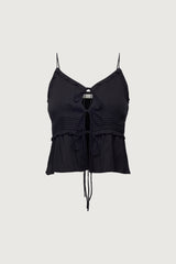 SHEER TIE-FRONT TANK TOP