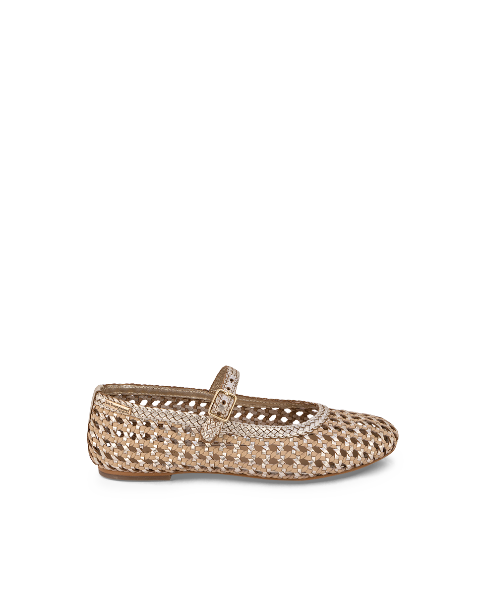 Carla Mary Jane Flats - Gold