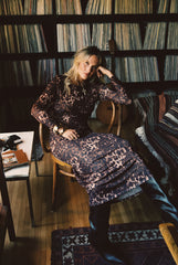 Casanova Leopard Mesh Maxi Dress