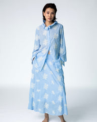 Lou Skirt - Light Blue Embroidery