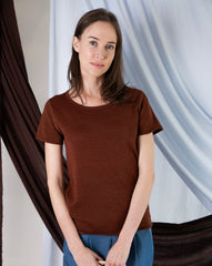 Marcelle T-Shirt (Round Neck) - Sierra Brown Shimmer